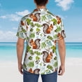 thumbnail image 4 of Susaid Mosaic Forest Squirrel Print Short Sleeve Shirts Button Down Casual Shirts Summer Beach Aloha Button Down Short Sleeve for Men ,X-Large, 4 of 7