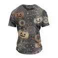 thumbnail image 5 of Happy Halloween Men's Short Sleeve T-Shirt, Cute Ghost Pumpkin Spiderweb Pattern Crew Neck Stylish Autumn Streetwear Tees, 5 of 5