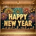 thumbnail image 6 of Colorful Happy New Year Banner Fireworks New Year Party Banner Lighted Letters Golden Lights Festive Banner for New Year Party New Year Eve Celebration Indoor Decoration, 6 of 9