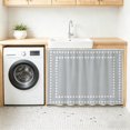 thumbnail image 5 of Gray Solid Color Small Cabinet Curtains 10"W x 11"L, Modern Dotted Borders Minimalist Sink Skirt Dust-Proof Short Curtain for Bathroom Vanity Storage Cubby Desk, Self Adhesive Privacy Drapes, 5 of 9
