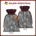 thumbnail image 2 of Rocae Zebra Skin Print Christmas Drawstring Linen Gift Bag with Drawstrings Treat Bag Goody Present Bags for Christmas Party Favor, 2 of 8