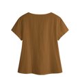 thumbnail image 7 of Maplenight Cotton Blouses for Women Short Sleeve Collard Tops Regular Fit Button Casual Vacation Beach Summer Tops, 7 of 7