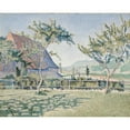 thumbnail image 2 of Paul Signac 24x20 Gold Ornate Framed and Double Matted Museum Art Print Titled - Fill-Le-Chateau, the Meadow (Le Pre), Opus 161 (June-July 1887), 2 of 4