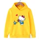 thumbnail image 2 of Sudadera informal de calle kawaii con dibujos animados de Hello Kitty para niños y niñas de 3 a 14 años con diseño de Sunshine, sudadera para deportes al aire libre para niños, 2 of 5