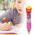 thumbnail image 3 of Pen Four Color Ballpoint Pen Cute Cute Head Color Click Pen Student Prize 0.2Ml, Tool Pen, 3 of 5