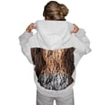 thumbnail image 3 of YUEHUA Womens Hoodie SweatshirtSee Through Back Hollow Sparkly Mesh Long Sleeve Oversized Pullover Party Tops, 3 of 9