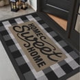 thumbnail image 5 of Frabe Outdoor Entrance Rug, Low Profile Welcome Mat with Sweet Home Design, Non-Slip Rubber Backing and Durable Scraper for Front Door Patio, Black 36"x59", 5 of 10