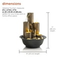 thumbnail image 5 of Alpine Corporation WCT202 11" Indoor Tabletop Tiered Fountain with Tealight Candle Holders, Brown, 5 of 15