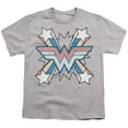 thumbnail image 2 of Wonder Woman Burst 1 Kids T Shirt (X-Large) for Youth Toddler Boys and Girls, Athletic Heather, 2 of 5