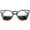 Black / Silver Mirror, variant on sunglassLA Unisex Womens Fashion Round Metal Cut-Out Flash Mirror Lens Cat Eye Sunglasses (Gold / Pink Green Mirror) - 48mm