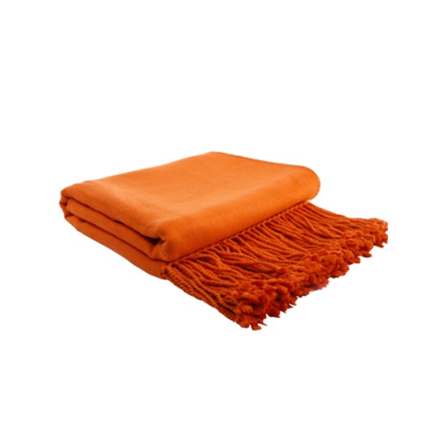 Indigo7 80% Viscose from Bamboo & 20% Cotton Throw Tangerine 50" x 65" Unique Bargains Manta