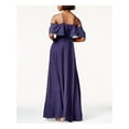 thumbnail image 2 of Mare Mare Womens Cold-Shoulder Gown Dress, Blue, Medium, 2 of 2