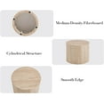 thumbnail image 4 of EALSON Nesting Coffee Table Set of 2 Modern Round Wood Coffee Table Circle Fluted End Tables Accent Tables for Small Space/Living Room/Bedroom, Travertine, 4 of 7