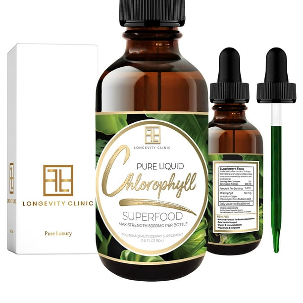 Longevity Clinic Liquid Chlorophyll Drops 6000mg 120 Serving