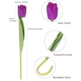 thumbnail image 2 of White Flowers Artificial Tulips Real Touch Tulip Bouquets in Bulk Fake Tulips Flowers for Home Kitchen Decoration Wedding Party with Box, 2 of 5