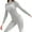 Gray, variant on Women's Thermal Underwear Set - Chenille Polyester-Cotton Blend Warm Base Layer (Top & Bottom)