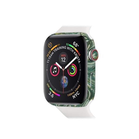 MightySkins APW444-Marble Swirl Skin for Apple Watch Series 4 44 mm - Marble Swirl