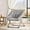 Gray, variant on Folding Saucer Chair for Adults, Faux Fur Reading Lounge Chair with Plush Cushion & Metal Legs, No Assembly, Space-Saving for Living Rooms, Apartments, Dorms, Pink