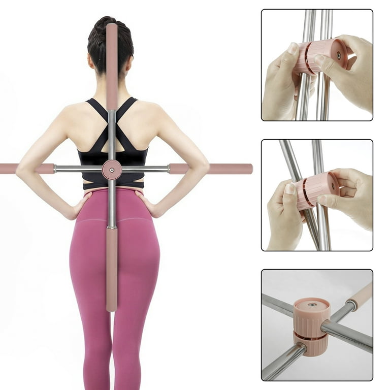 Posture Corrector Retractable Yoga Stick Stretching Tool Yoga Training  Sticks for Posture Back Straightener Humpback Correction Sticks for Adult  and Children 