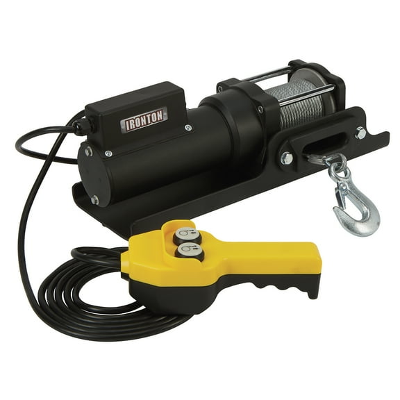 Ironton AC-Powered Electric Winch, 1500-Lb. Capacity, Steel Wire Rope