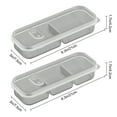 thumbnail image 6 of LShunze Divided Veggie Tray with Lid, 2 Compartment Salad Bar Containers for Fridge, Clear Snackle Box Organizer, Plastic Food Storage for Fruit, Vegetable, Snack, Meal Prep,3pc, 6 of 8