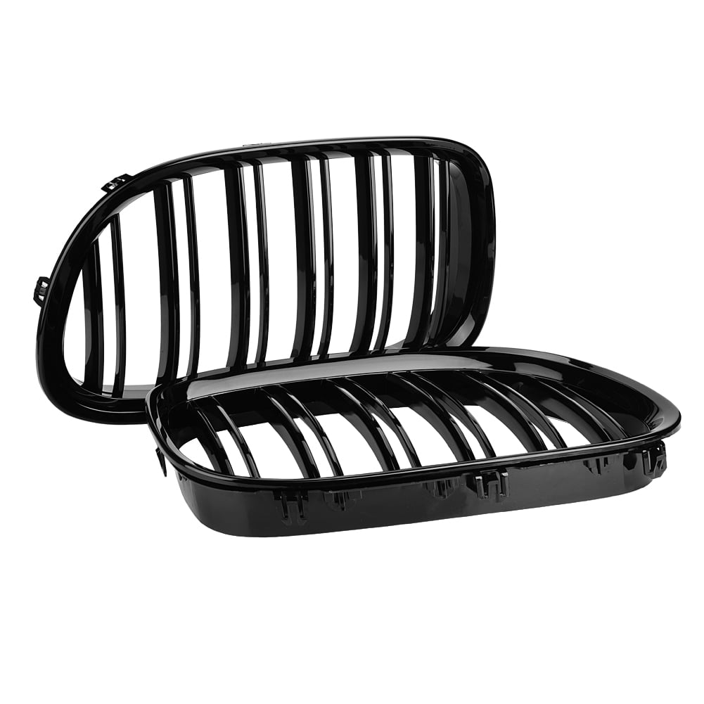 1 Pair of Black Gloss Style Front Bumper Grill Grille for BMW F01 F02 7-SERIES 730d 740i 750i 09-17. Bumper Grille