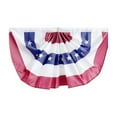 thumbnail image 1 of Half Fan Patriotic Flag Memorial Day Decor, Flag Half Fan Decor, Wooden Stand, Foldable Portable, Metal Frame, for Home Party Decor, High-Quality Polyester Fabric, Perfect for Outdoor Events, 1 of 7