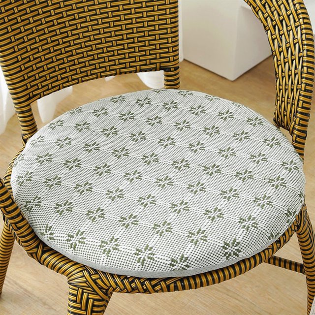 Openpig Coussin Détachable, Coussin de Chaise Rond en Mousse à Mémoire de Forme, Design Antidérapant Doux Respirant Confortable, Adapté pour Salon, Salle à Manger, Bureau, avec Fermeture Éclair, Lavable