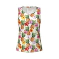 thumbnail image 4 of Lsque Hawaiian Pineapples And Hibiscus Flowers Printed Workout Tank Tops for Women, Athletic Sports Tank Tops, Compression Sleeveless Dry Fit Shirts,Sleeveless Yoga Shirt-XX-Large, 4 of 9