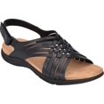 thumbnail image 1 of Women's Easy Spirit Mar Woven Slingback Sandal Black Leather 11 W, 1 of 5