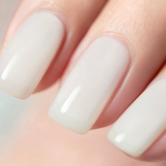 Biwat-15ML Crystal Jelly Milky Transparent White Gel Nail Polish Soak Off UV LED Gel Polish Nude Milky Color Home DIY Manicure Nail Salon Varnish