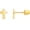 Yellow Gold, variant on Little Solid Gold 14k Cross Stud Earrings