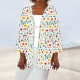 thumbnail image 2 of BangWanChi Summer Cardigans for Women Lightweight Womens Summer Fall Printed Cardigan Long Sleeve Loose Cover Up Casual Blouse Tops, 2 of 5