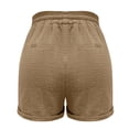 thumbnail image 5 of TRUBKH Womens Bermuda Shorts Women's 2 in 1 Running Shorts Drawstring Elastic High Waist Athletic Workout Gym Shorts Lightweight Summer Shorts Plus Size Workout Shorts Hiking Cargo Shorts Khaki S-3XL, 5 of 5