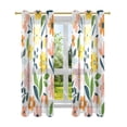 thumbnail image 7 of Yayeee Window Curtains Set of 2 for Living Room Light Filtering 63"x42", Retro Yellow Floral, 7 of 7