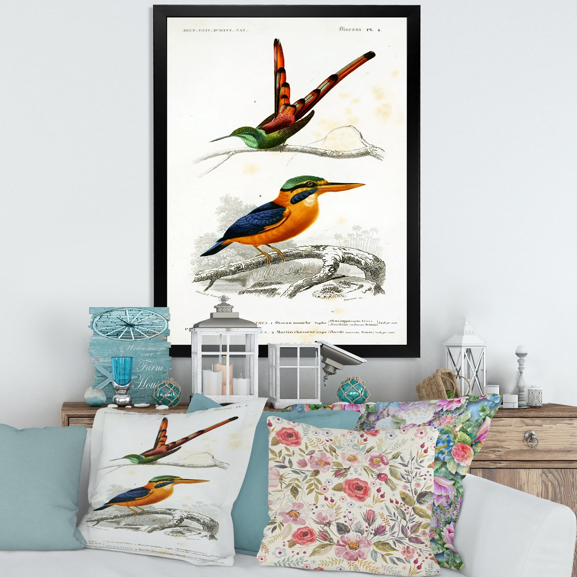 Designart 'Ancient Bird I' Traditional Framed Art Print