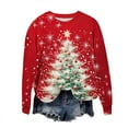 thumbnail image 5 of Xdegoge Christmas Sweatshirt for Women Long Sleeve Snowflake Printed Pullover Tops Crewneck Drop Shoulder Funny Shirts 2025 Winter Festiva Casual T-Shirts Family Party Fashion Blouse, 5 of 6