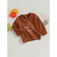 thumbnail image 3 of Bagilaanoe Toddler Baby Girl Boy Casual Sweatshirt Long Sleeve Letter Print Pullover 6M 12M 18M 24M 3T 4T Kids Fall Loose Tee Tops, 3 of 7
