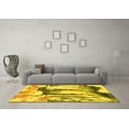 thumbnail image 3 of Ahgly Company Indoor Square Abstract Yellow Modern Area Rugs, 6' Square, 3 of 4