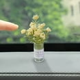 thumbnail image 4 of PONPRNGY Cute Mini Blossom in Flower Vase, Fresh Car Ornaments, Car Rearview Mirror Ornaments Funny Dashboard Decorations Kawaii Car Interior Accessories for Women Gifts, 4 of 5