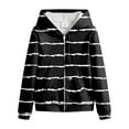 thumbnail image 3 of KPOPLK boys Zip Up Hoodie Sweatshirt, Signature Logo Design, Kangaroo Pockets, Made With Lightweight Fleece(11-12 Years,Black), 3 of 3
