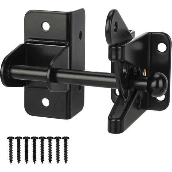 Self Locking Gate Latch, Fence Door Hinge,Heavy Duty Gravity Fence Latch Privacy Door Latch for Wood Gate,Metal Gates Vinyl Fence,Gate Hardware Gate Door Lock for Outdoor Pool, outdoor gate hinges he