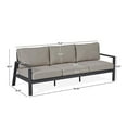 thumbnail image 7 of Real Flame Aegean Aluminum Outdoor 3-Seat Sofa with Cushions in Slate Gray/Tan, 7 of 7