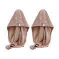 thumbnail image 1 of Paquete de 2 toallas para el cabello, ultra absorbentes, turbante para el cabello de secado rápido, suaves, sin Frizz, toallas para envolver el cabello, 1 of 5