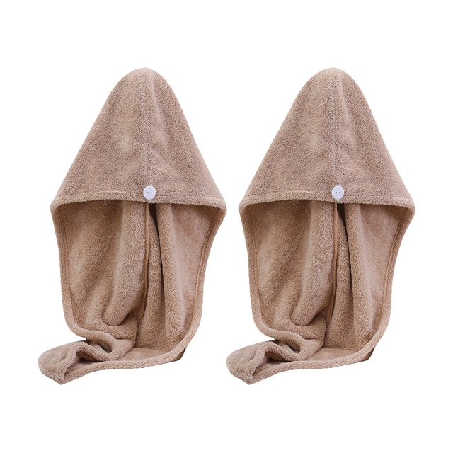 Paquete de 2 toallas para el cabello, ultra absorbentes, turbante para el cabello de secado rápido, suaves, sin Frizz, toallas para envolver el cabello