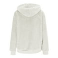 thumbnail image 7 of Womens Fleece Jacket Fall Winter Oversized Lightweight Zip Up Hooded Fuzzy Casual Coats With Pockets Outerwear, 7 of 7