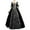 Black, variant on Elegant Women's Retro Style Solid Color Long Dress with Trumpet Sleeves for and Courtly Fashion