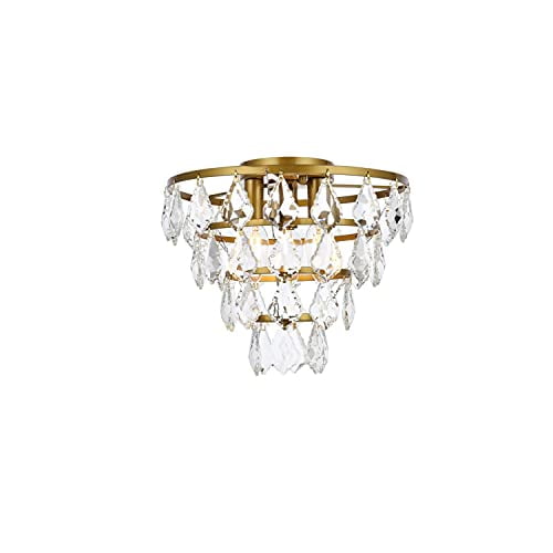 Elegant Lighting Ella Support Affleurant 12 Pouces en Laiton