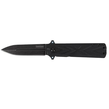 - Kershaw Barstow (3960); All Black Pocket Knife with 3 Inch Stainless Steel Spear Point Blade; Features SpeedSafe Assisted Opening, Reversible Pocket Clip, Flipper and Secure Frame Lock; 3.4 OZ.