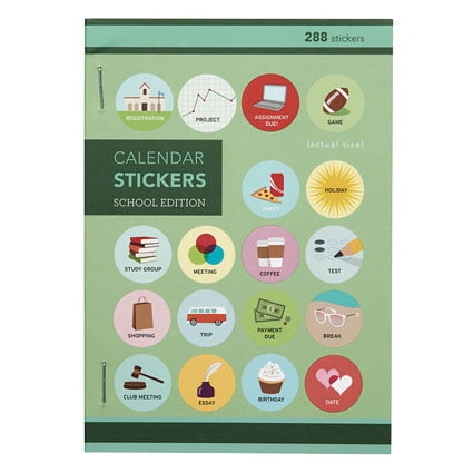 Calendar Stickers - School Edition - Walmart.com
